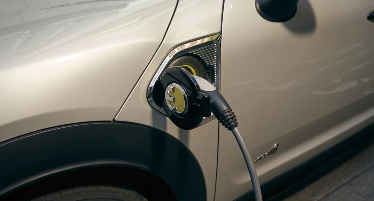 The MINI Cooper SE Countryman PHEV charging. MINI of Pittsburgh in Pittsburgh PA